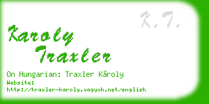 karoly traxler business card